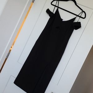 Top shop Black fitted midi with slit/ cutout